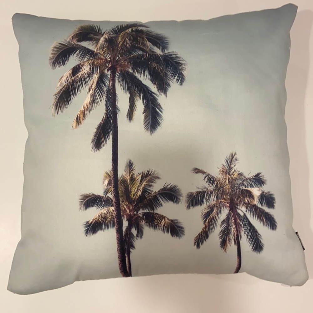 Society6 18” x 18” palm tree throw pillow